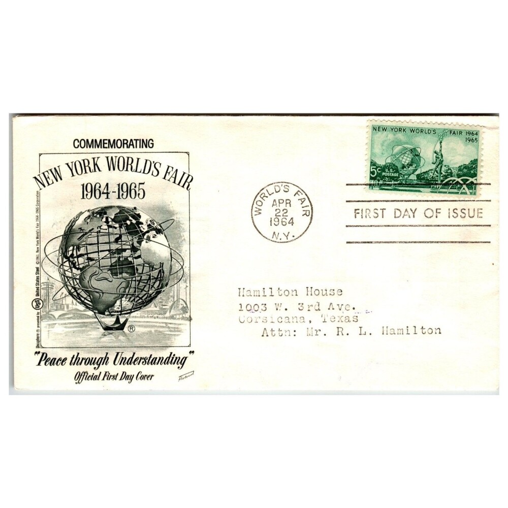 Scott #1245 1964 New York World's Fair First Day Cover FDC Artcraft